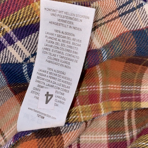 French Connection plaid shirt size medium - Picture 9 of 9